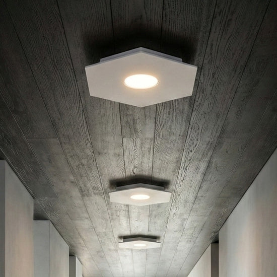 Hexagon plafoniera cucina bianco Top Light GX53 11W 730 lm esagonale Made in Italy
