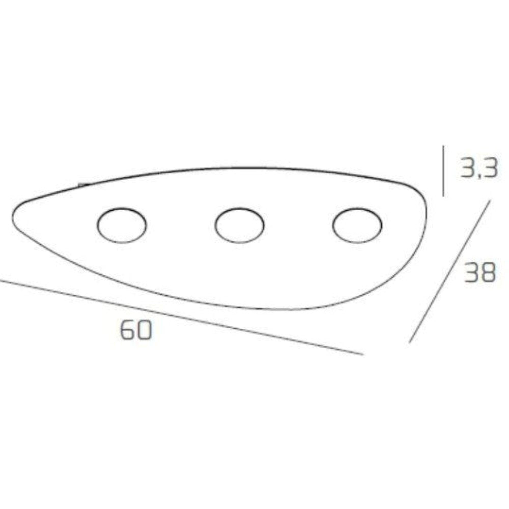 Shape plafoniera bianco Top Light GX53 9W 3 luci 2190 lm