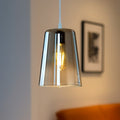 Shaded sospensione cromo trasparente Top Light E27 18W