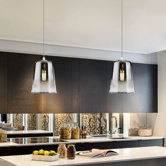 Shaded sospensione cromo trasparente Top Light E27 18W
