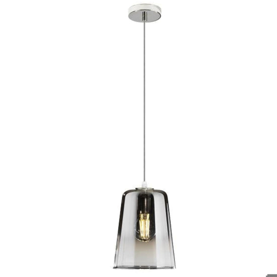 Shaded sospensione cromo trasparente Top Light E27 18W