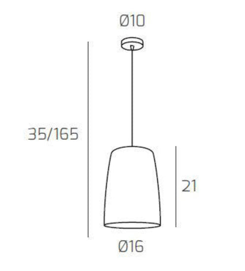 Shaded sospensione cromo trasparente Top Light E27 18W