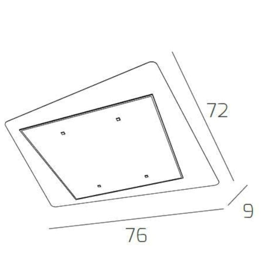 Unusual plafoniera camera da letto bianco Top Light E27 18W forma irregolare 72 cm
