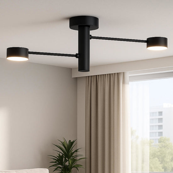Kubo plafoniera nero Top Light GX53 9W orientabile 360° Ø58 cm