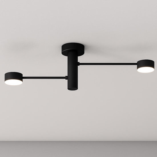 Kubo plafoniera nero Top Light GX53 9W orientabile 360° Ø58 cm