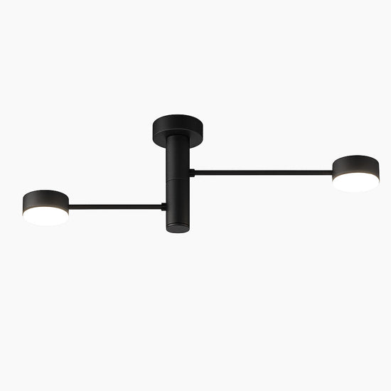 Kubo plafoniera nero Top Light GX53 9W orientabile 360° Ø58 cm