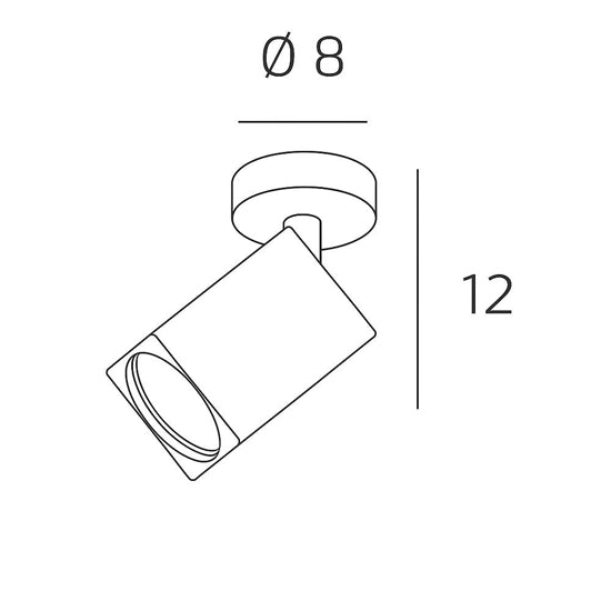 Kibo faretto da soffitto sabbia Top Light GU10 5W orientabile IP20