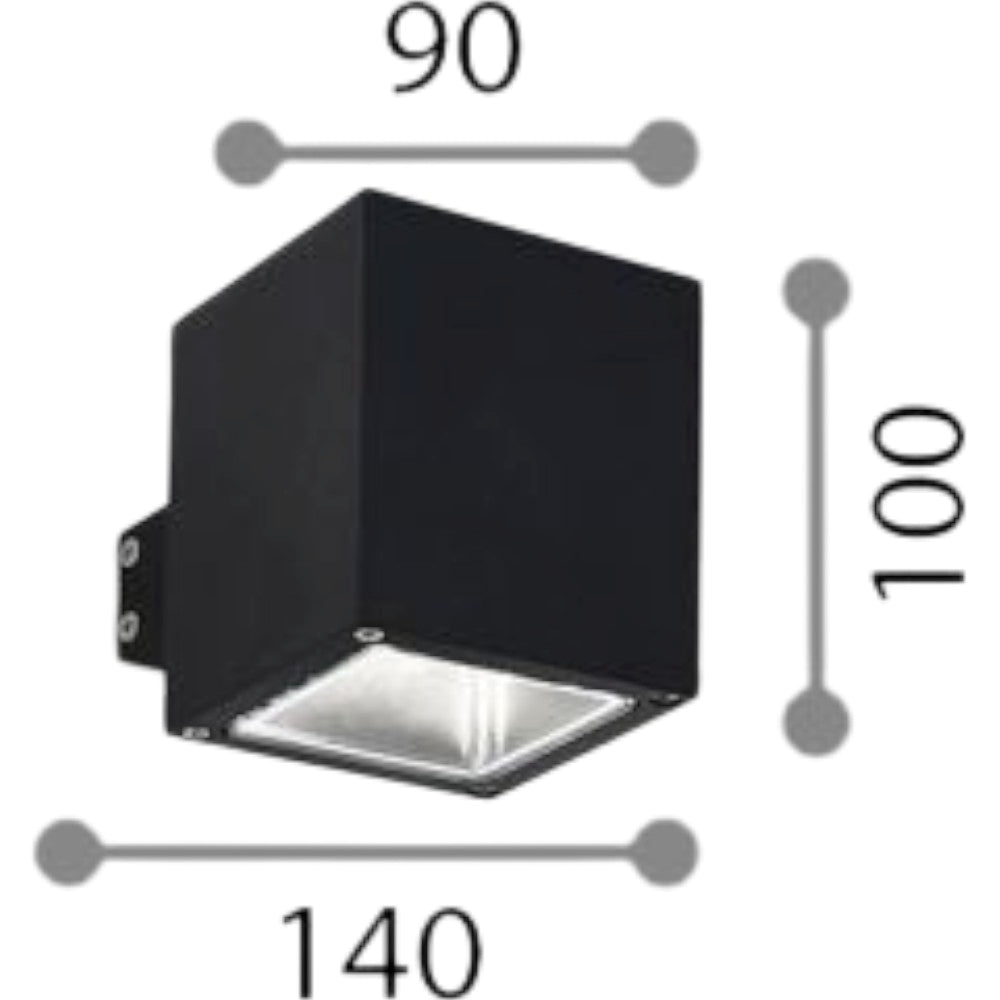 Snif applique da esterno nera Ideal Lux 1xG9 max 7W
