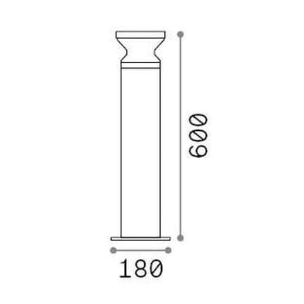 Torre lampione da esterno marrone Ideal Lux 15W E27 IP65