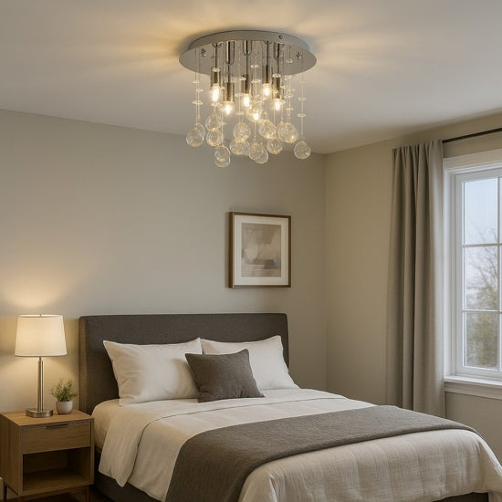 Moonlight PL5 plafoniera cromato cristallo Ideal Lux 3W G9 3000K