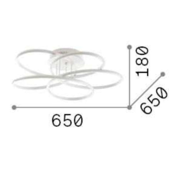 Karol plafoniera bianco Ideal Lux 78W 4000K