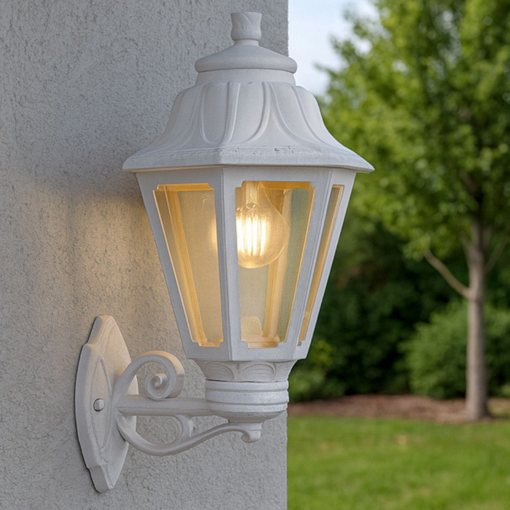 Asti applique da esterno lanterna bianco Top Light E27 9W IP55