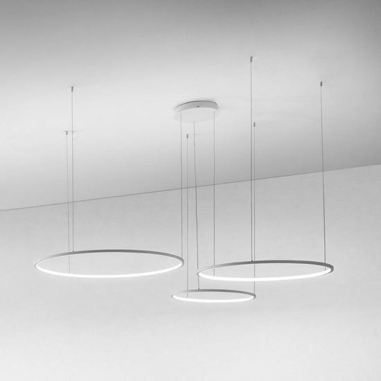 Erika S-30 lampadario bianco satinato Gea Luce 128W 3000K
