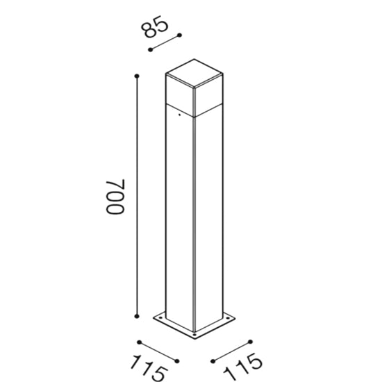 Adipi lampione da esterno ruggine Gea Luce E27 13W