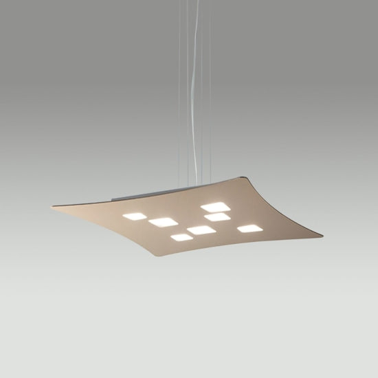 Isotta S lampadario tortora Gea Luce 80W GX53 IP20