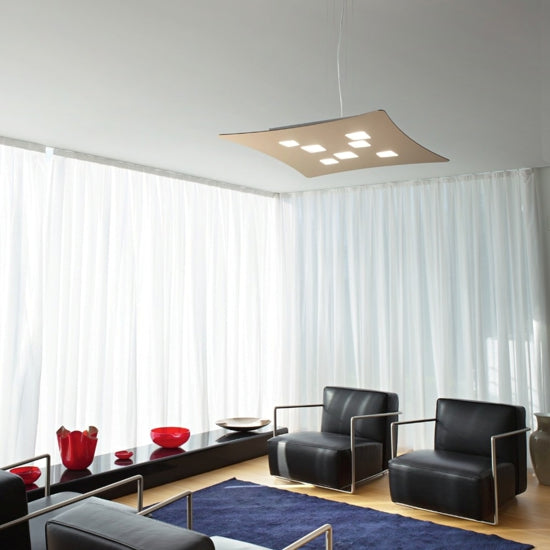 Isotta S lampadario tortora Gea Luce 80W GX53 IP20
