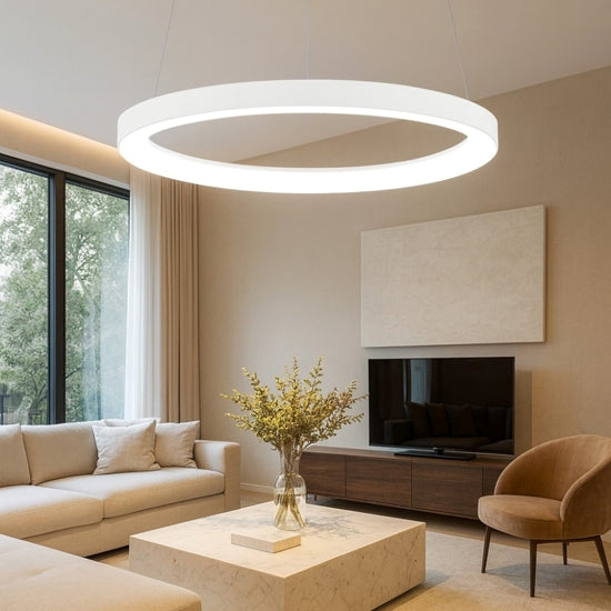 Krizia S/P lampadario bianco satinato Gea Luce 30W 3000K