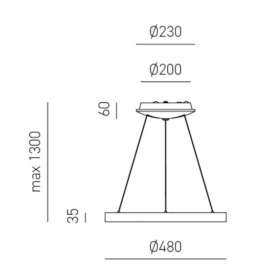 Krizia S/P lampadario bianco satinato Gea Luce 30W 3000K