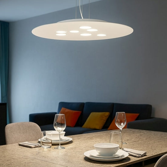 Luna S lampadario bianco Gea Luce 80W GX53 IP20