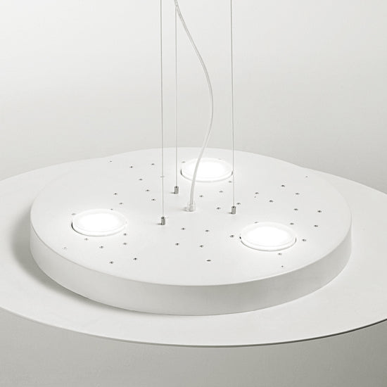 Luna S lampadario bianco Gea Luce 80W GX53 IP20