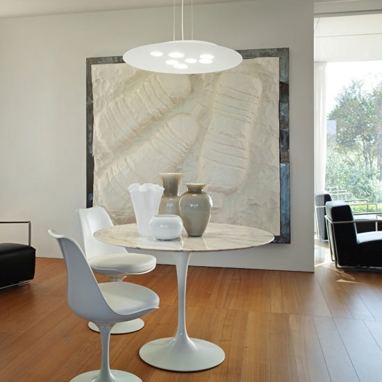 Luna S lampadario bianco Gea Luce 80W GX53 IP20