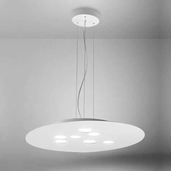 Luna S lampadario bianco Gea Luce 80W GX53 IP20