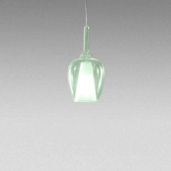 Ofelia S10 Mini sospensione verde trasparente Gea Luce 28W G9