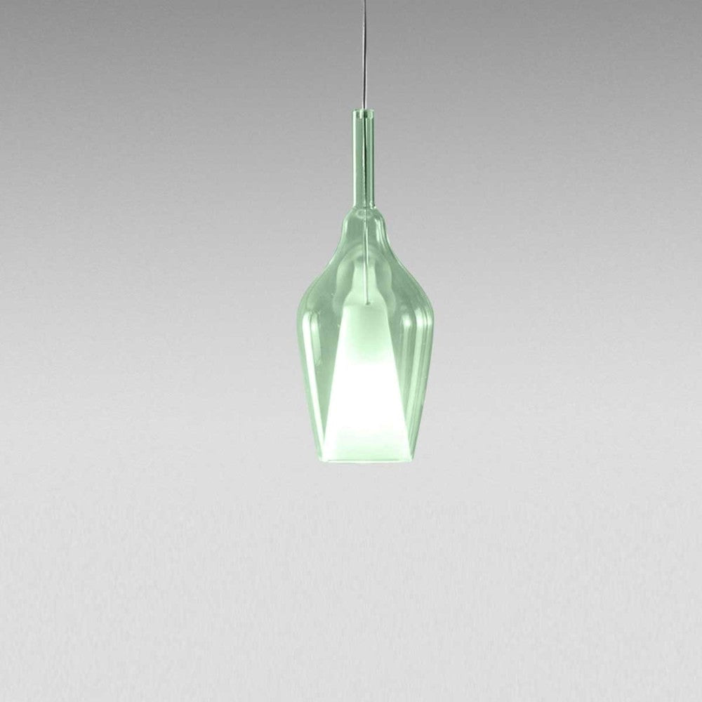 Ofelia sospensione verde trasparente Gea Luce 28W G9