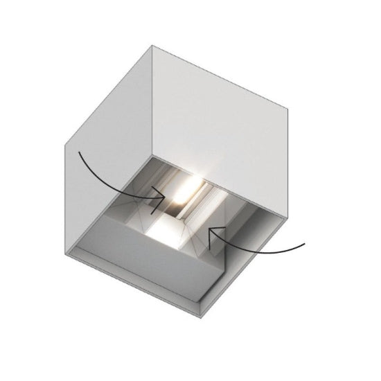 Perth applique cubo da esterno antracite Top Light LED 20W 3000K-4000K IP65