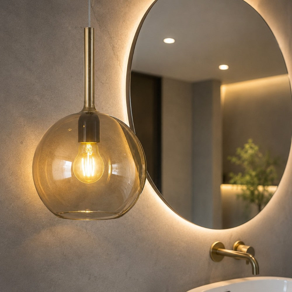 Future sospensione ambrato Top Light E27 18W