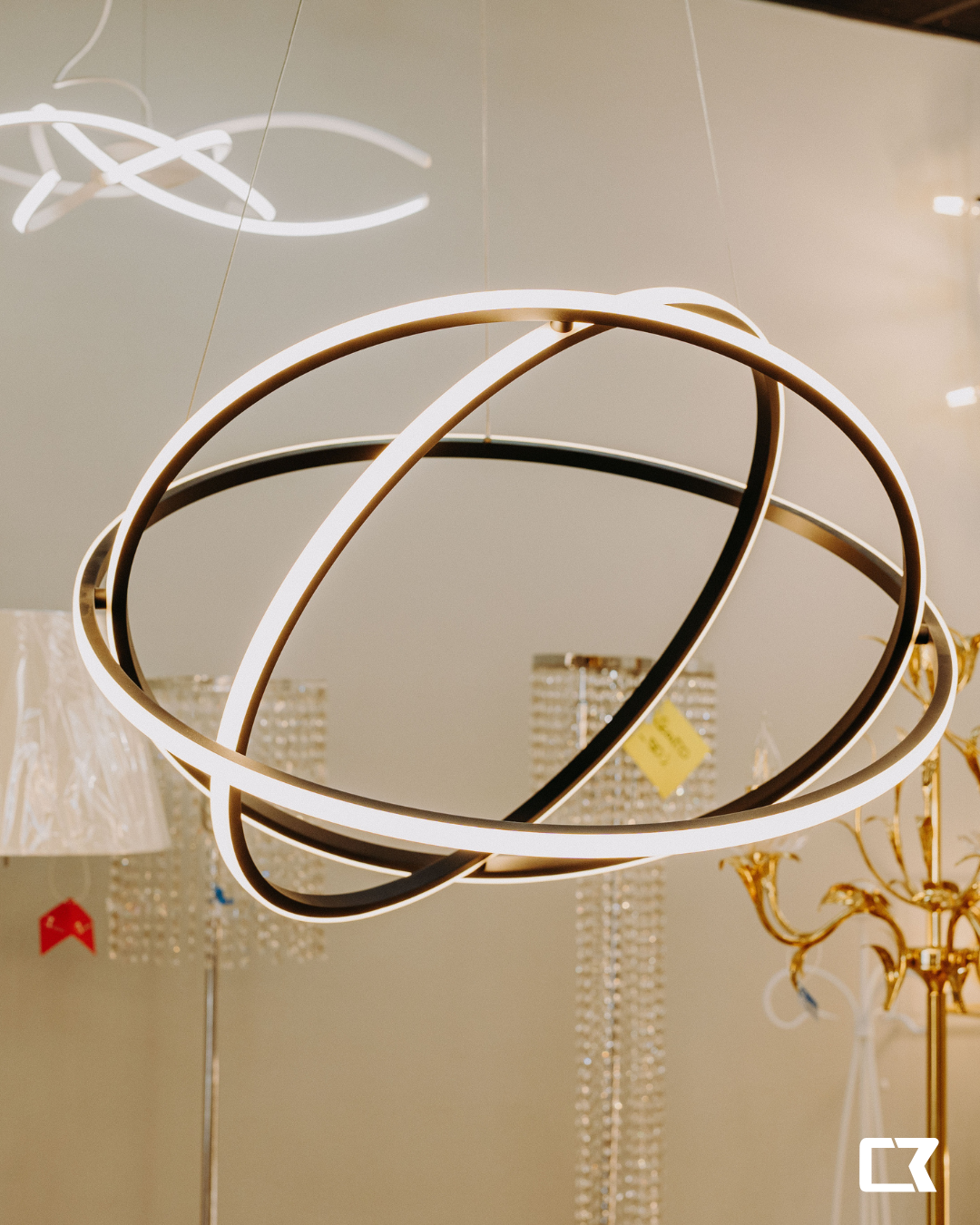 Atia lampadario nero satinato Gea Luce 80W 3000K