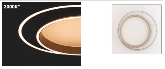 Nady plafoniera nero/oro Luxima 40W 3000K