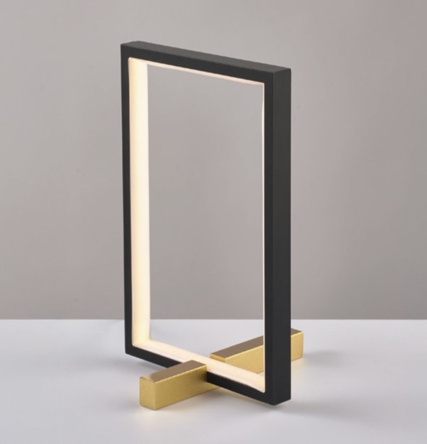 Elly lampada da tavolo oro/nero opaco Luxima 12W 3000K