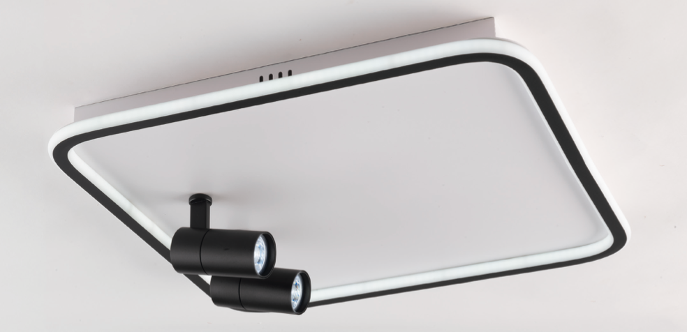 Marla plafoniera bianco/nero Luxima 40W CCT 3000-4000-6000K
