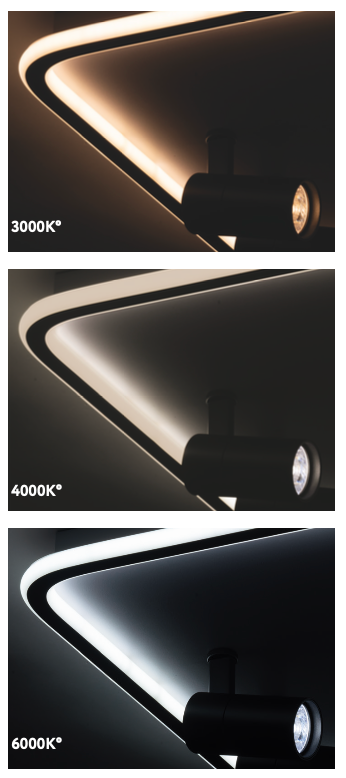 Marla plafoniera bianco/nero Luxima 40W CCT 3000-4000-6000K