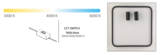 Marla plafoniera bianco/nero Luxima 40W CCT 3000-4000-6000K