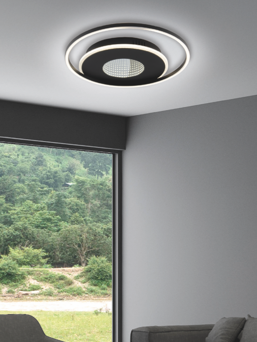 Tridi plafoniera bianco/nero Luxima 40W 4000K