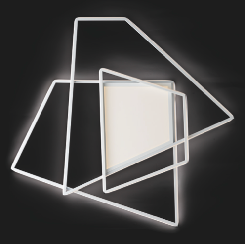 Mondrian plafoniera bianco Luxima 50W CCT 3000-4000K