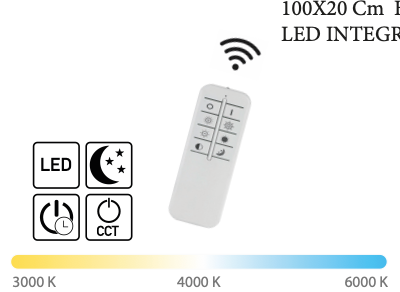Vasilica sospensione bianco Luxima 50W CCT 3000-4000-6000K