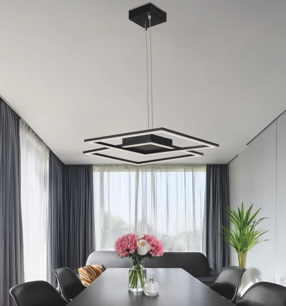 Kira sospensione nero Luxima 45W CCT 3000-4000K