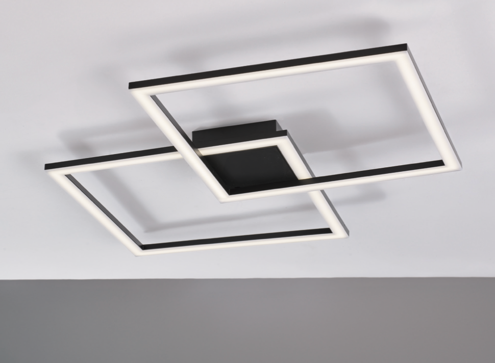 Kira plafoniera nero Luxima 45W CCT 3000-4000K