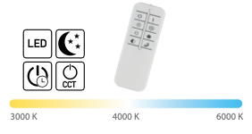 Atena plafoniera bianco Luxima 40W CCT 3000-4000-6000K