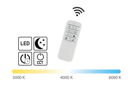 Adelaide sospensione cromo Luxima 60W CCT 3000-4000-6000K