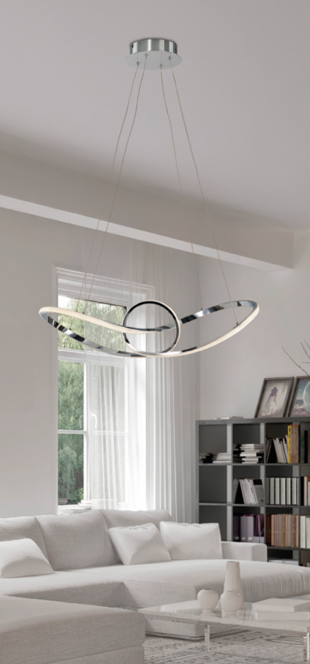 Adelaide sospensione cromo Luxima 45W 4000K