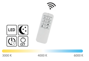 Anuk sospensione bianco Luxima 65W CCT 3000-4000-6000K