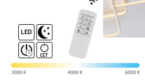 Nata plafoniera bianco Luxima 45W CCT 3000-4000-6000K