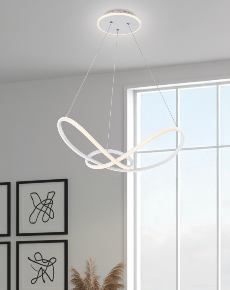 Smilla sospensione bianco Luxima 53W CCT 3000-4000K