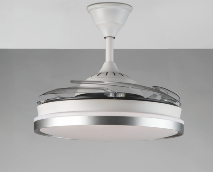 Eagle plafoniera ventilatore argento Luxima 36W CCT 3000-4000-6000K