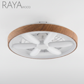 Raya plafoniera con ventilatore wood Luxima 48W CCT+RGB 3000-4000-6000K
