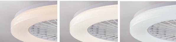 Fanny plafoniera ventilatore bianco Luxima 50W CCT 3000-4000-6000K